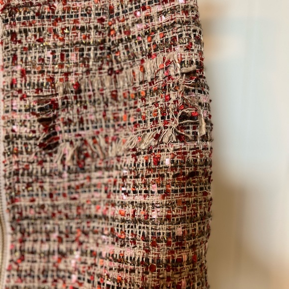 5040-MTT Two Piece  Womens Multi Color Tweed Button Front Jacket & Skirt Sz XS - Picture 10 of 14